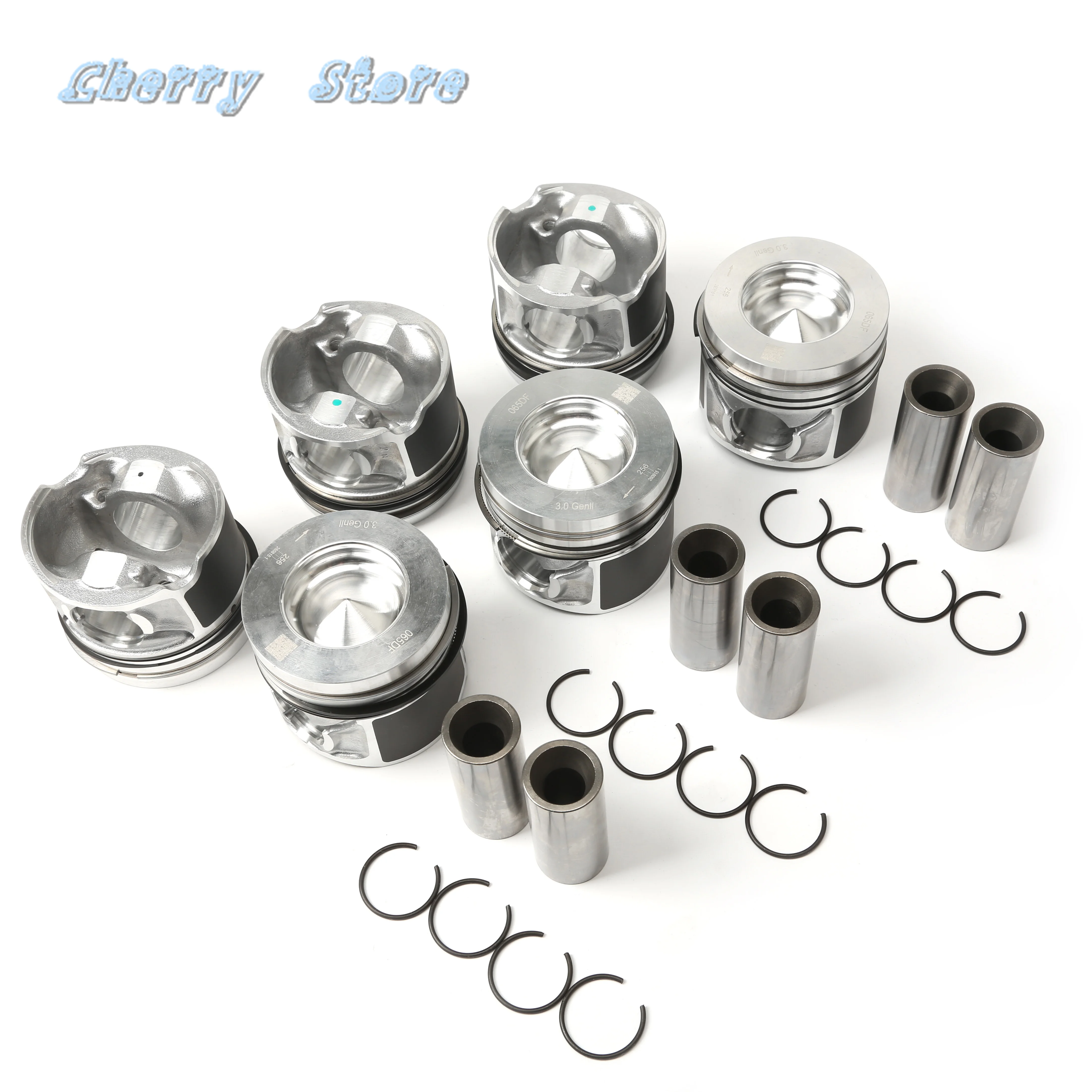 Engine 6Pcs Piston Assembly Set For AUDI A4 B7 3.0 TDI quattro A6 Allroad C6 A8 D3 ForVW TOUAREG 059107065AS 059107072AN