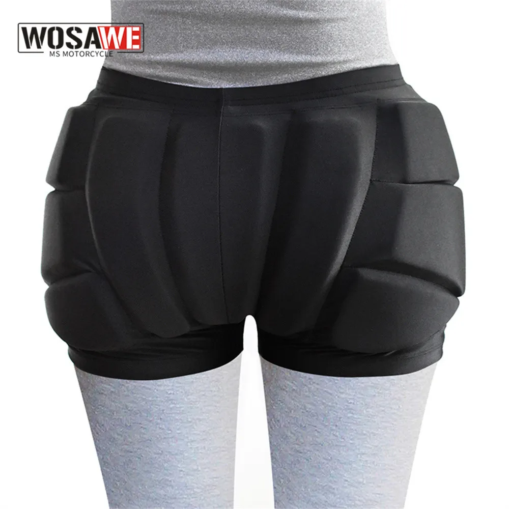 WOSAWE EVA Padded Ski Hip Protection Pad Children Adult Ski Roller Skating Motorcycle Shorts For Hip Protection Cycling Shorts