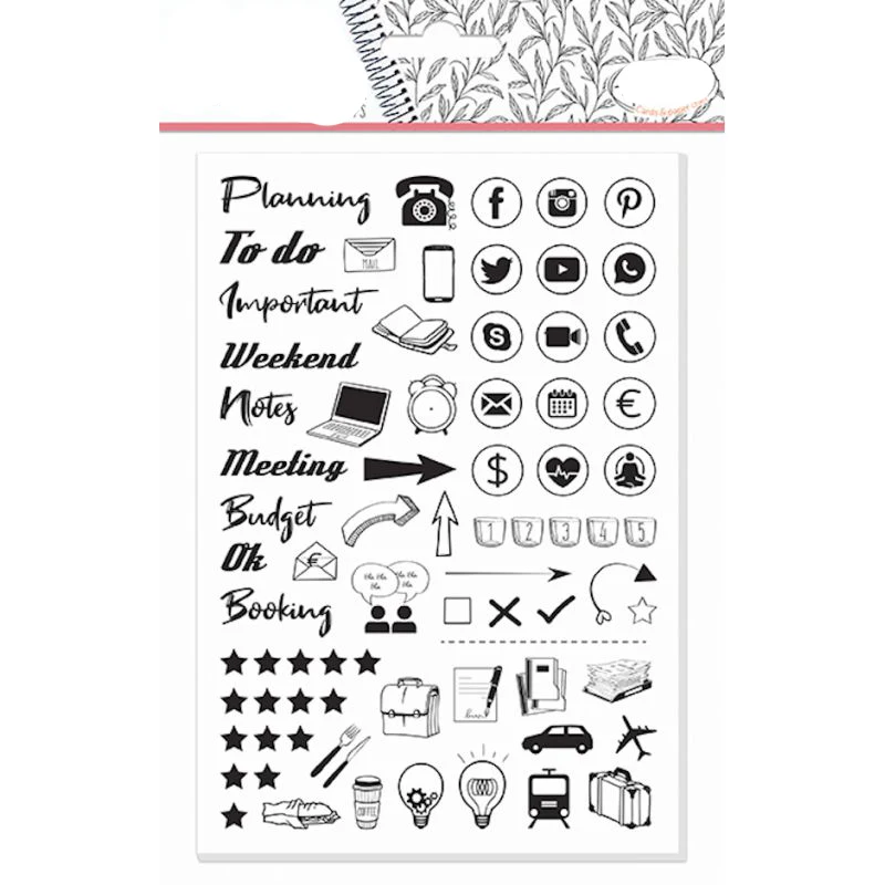 KLJUYP 9Styles Labels Clear Stamps 2023 Scrapbook Paper Craft Clear stamp scrapbooking