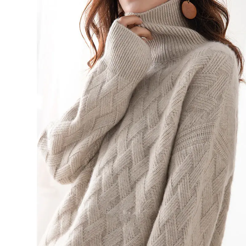 Women Loose Sweater Winter Casual Chic Cashmere Oversize Thick Sweater Pullovers Pullover Female Long Sleeve S-3XL