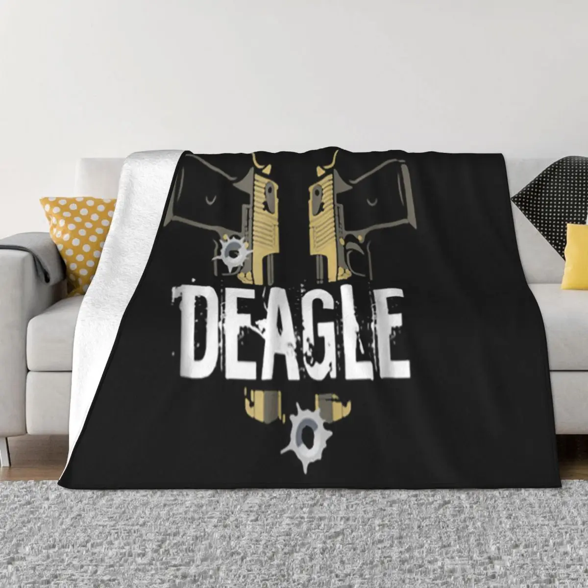 Top Deagle Desert Eagle Video Gamer Christmas Cute Brand Style Humour Present Casual Crewneck Throw Blanket