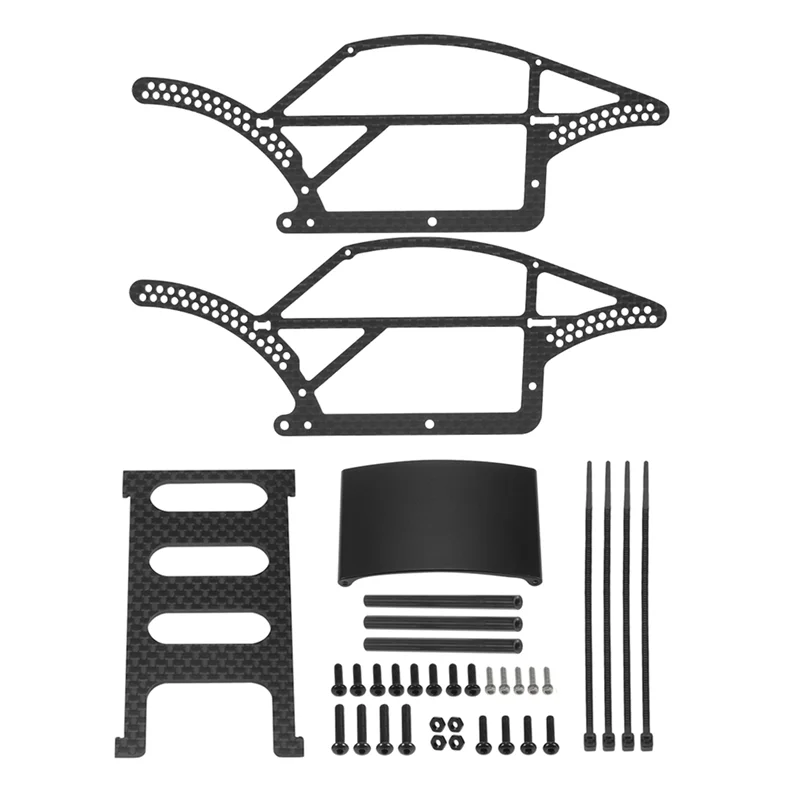 For TRX4M Carbon Fiber Comp Chassis Frame Kit for 1/18 RC Rock Crawler Car TRX4-M Upgrade Parts