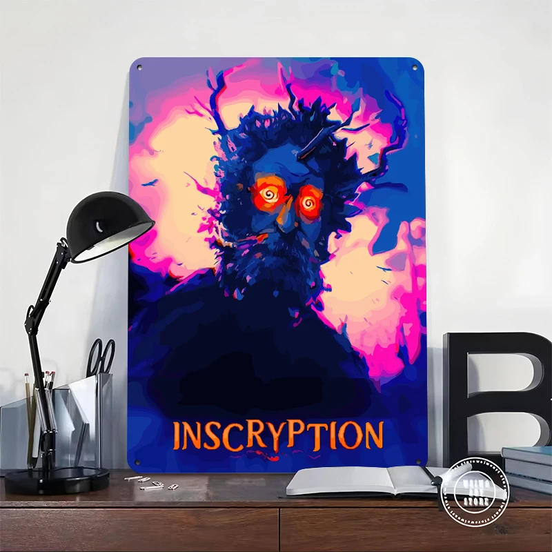 Inscryption Game Art Tin Poster Customized Wall Art Retro Vintage Metal Signs for Fans Room Home Decor Garage Decorations Items