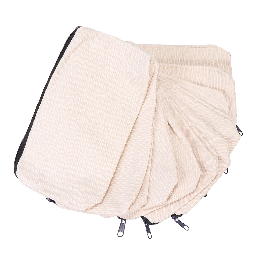 

20 Pcs Zipper Pencil Bag Canvas Makeup Pouch Small Cloth Case Pen Storage Bag School Travel Durable Quality Kids Stationery