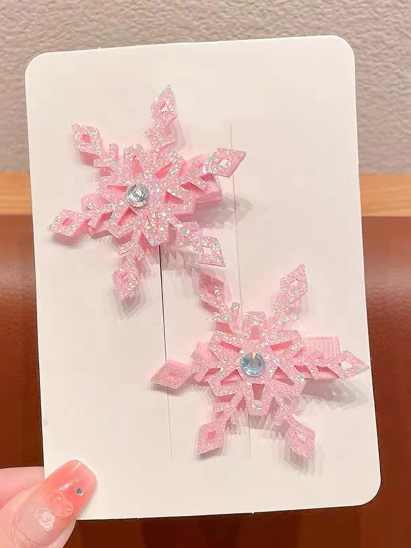 Handmade Ice and Snow Romance Snowflake Hair Clip New Children\'s Hair Clip Princess Elsa Hair Accessories Girl Side Clip Little