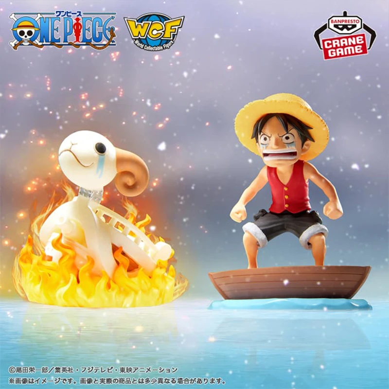 

in stock Bandai Banpresto One Piece Figure WCF Monkey D Luffy 8CM Going Merry Action Collectable Figure Collectible Model Toy