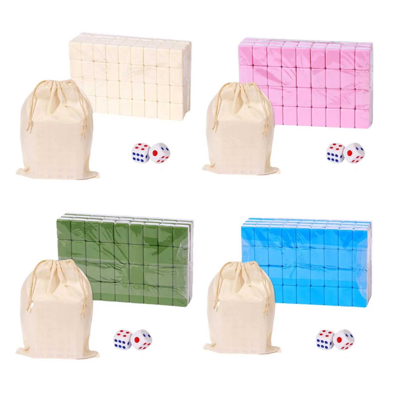 Travel Mahjong Set with Storage Bag for Travel Party 144 Sheets Indoor Entertainment Accessories Table Game Boys and Girls Kids