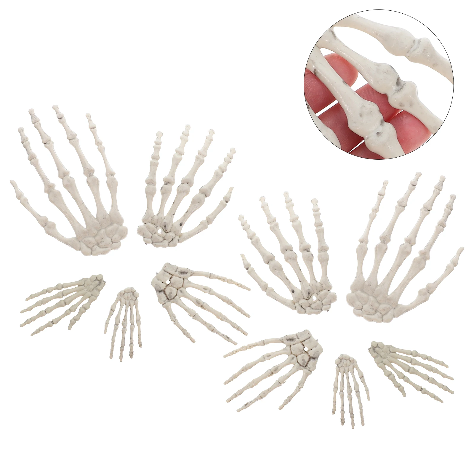 

5Pairs Hands Props Halloween Plastic Decorative Scary Party Accessory Haunted House Festival Props Hand Prop