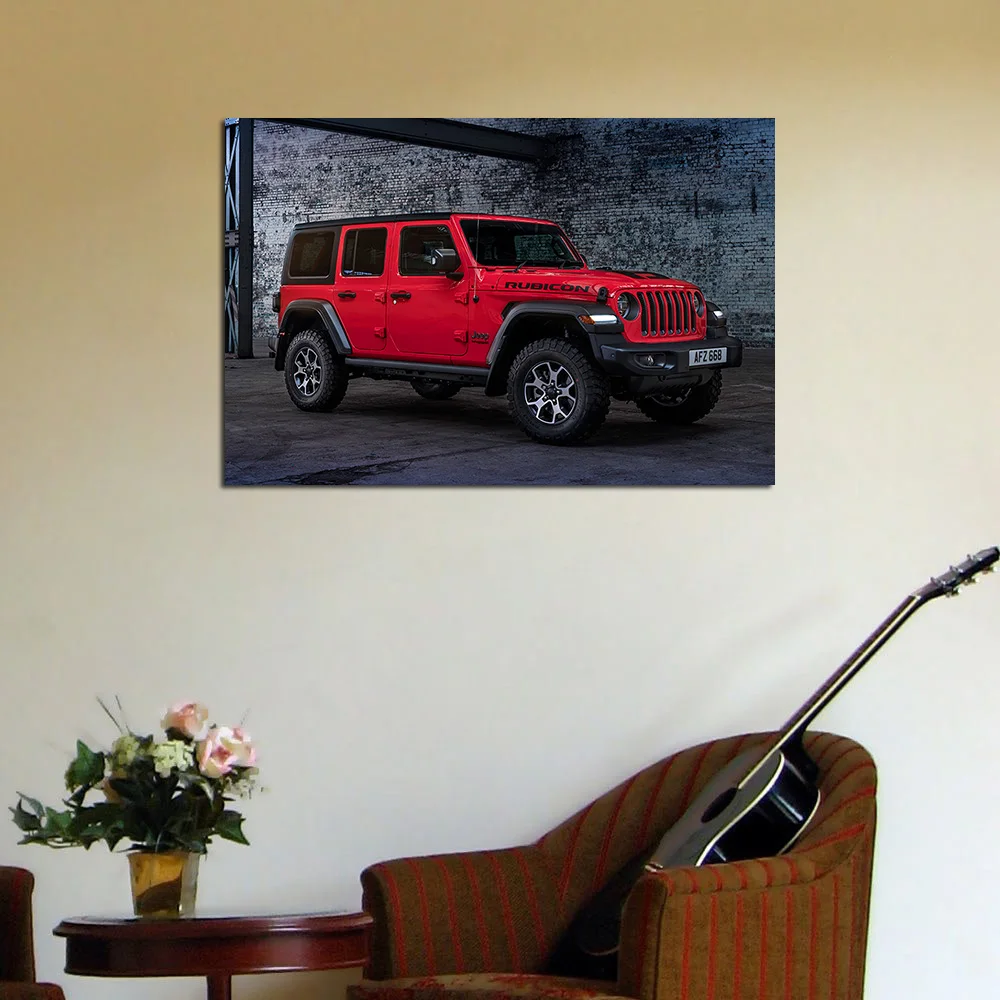 Wrangler Unlimited Rubicon Car Poster DIY Frame Painting Canvas Print Wall Art for Home Living Room Decor