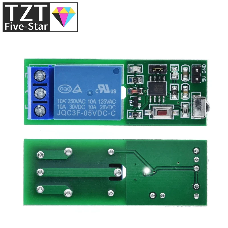 IR 1 Channel Infrared Receiver Driving Switch Relay Driver Module Board 5V + Active Remote Controller