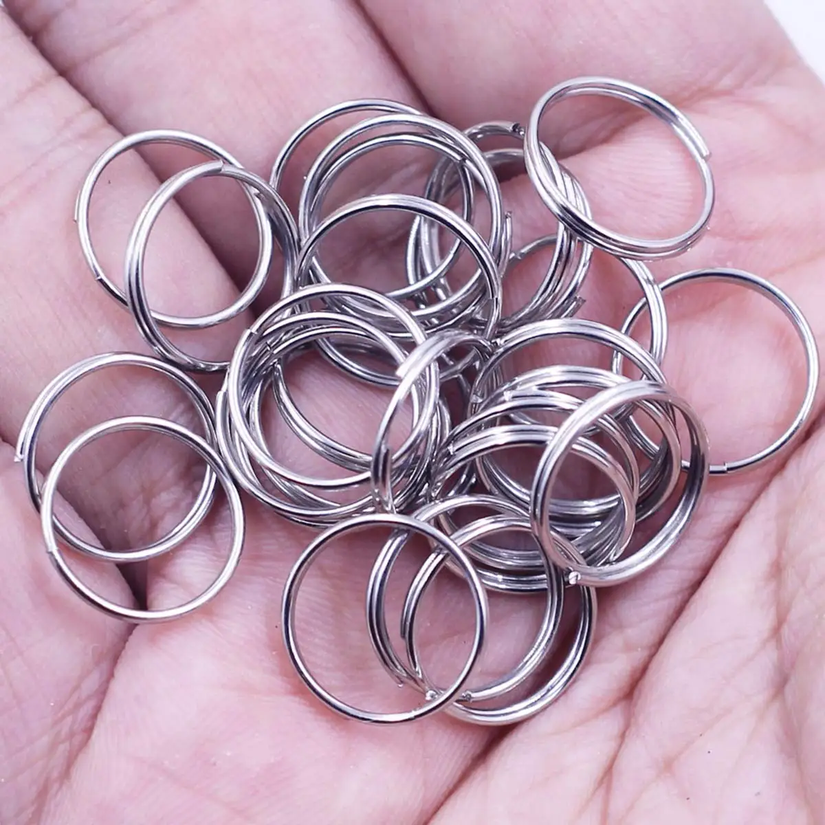 100 قطعة 4/5/6/7/15/16 مللي متر حلقات الانتقال المفتوحة حلقات مزدوجة سبليت خواتم سلسلة موصلات DIY بها بنفسك الحرف مستلزمات صناعة المجوهرات