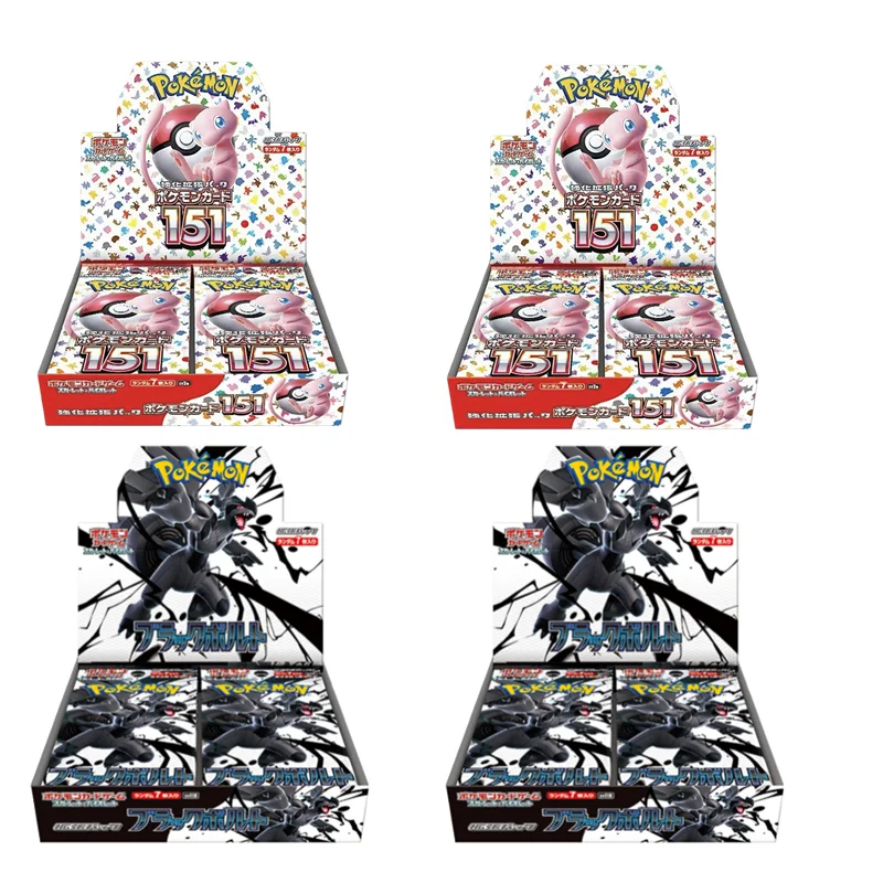 colecao-de-cartas-de-jogo-ptcg-pokemon-140pcs-cartas-de-folha-de-ouro-japonesas-escarlate-e-violeta-151-sv11b-black-bolt-sv11w-white-flare-caixa-de-booster-japonesa