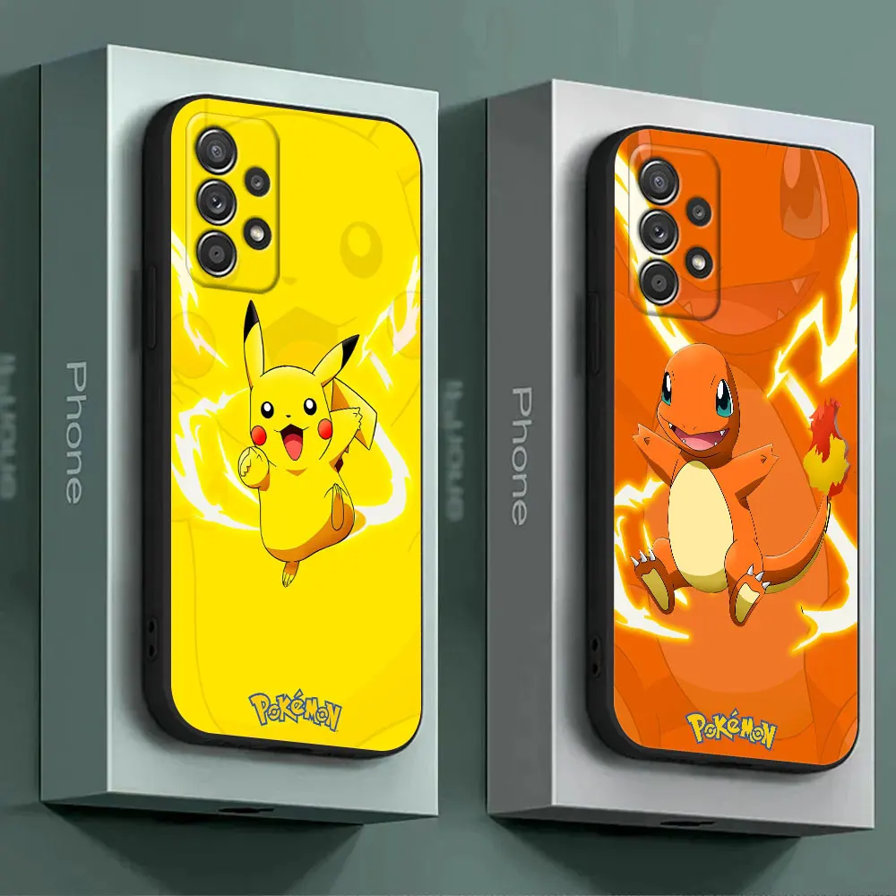 Pokemon Pikachu Blastoise Anime Phone Case For Samsung Galaxy A15 A25 A24 A23 A22 A21S A20s A13 A05S A04 A03 A02 A14 Black Cover