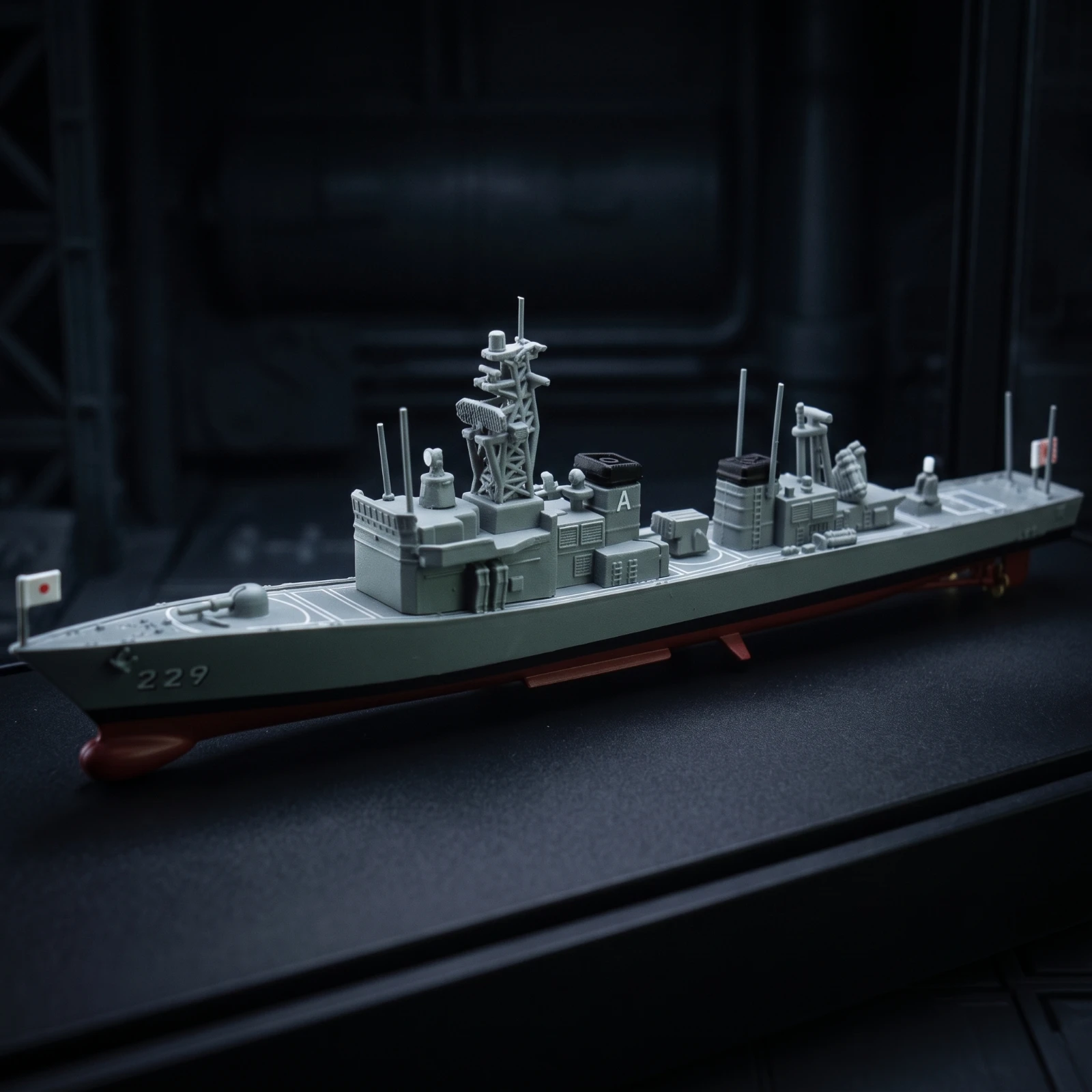 Frigate Model Detailed Die-Cast Ship Ship Model with Stand Realistic Sturdy for Collectors, Desk Decor, Office