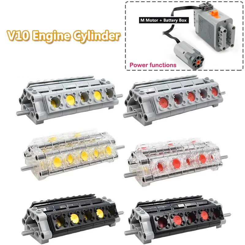 

Simulate V12 Car Engine Dynamic Pneumatic Cylinder Technology Building Blocks Parts Assembly Educational Toys MOC Bricks Gifts