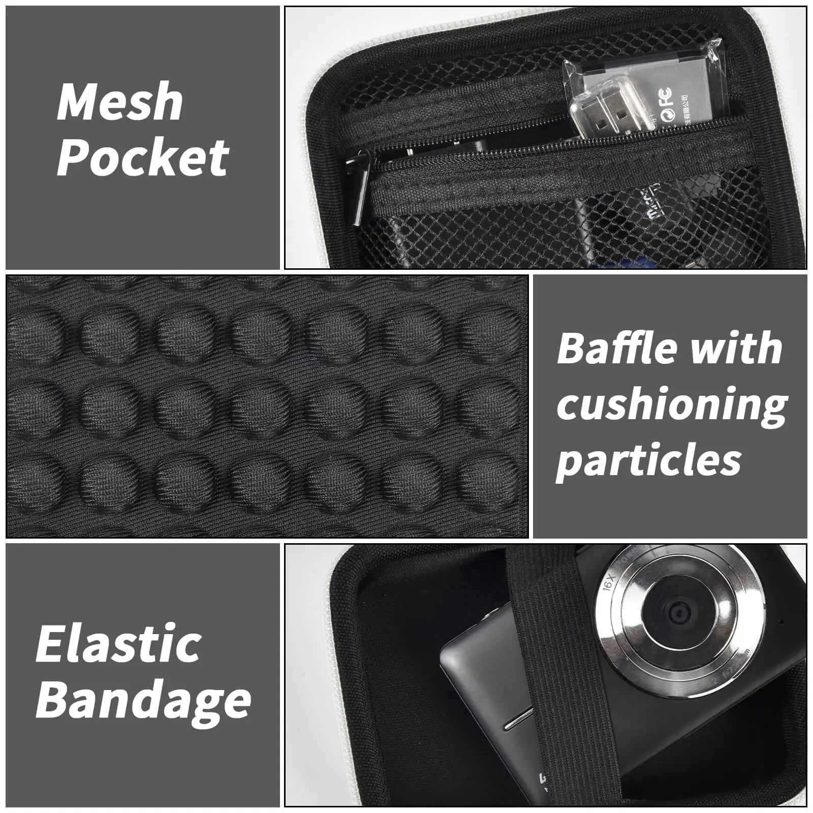 حافظة كاميرا رقمية لـ CAMKORY/for Kodak Pixpro/for VAHOIALD/for Sony DSCW800 830/ لكانون PowerShot 180 190. تخزين الكاميرات #5