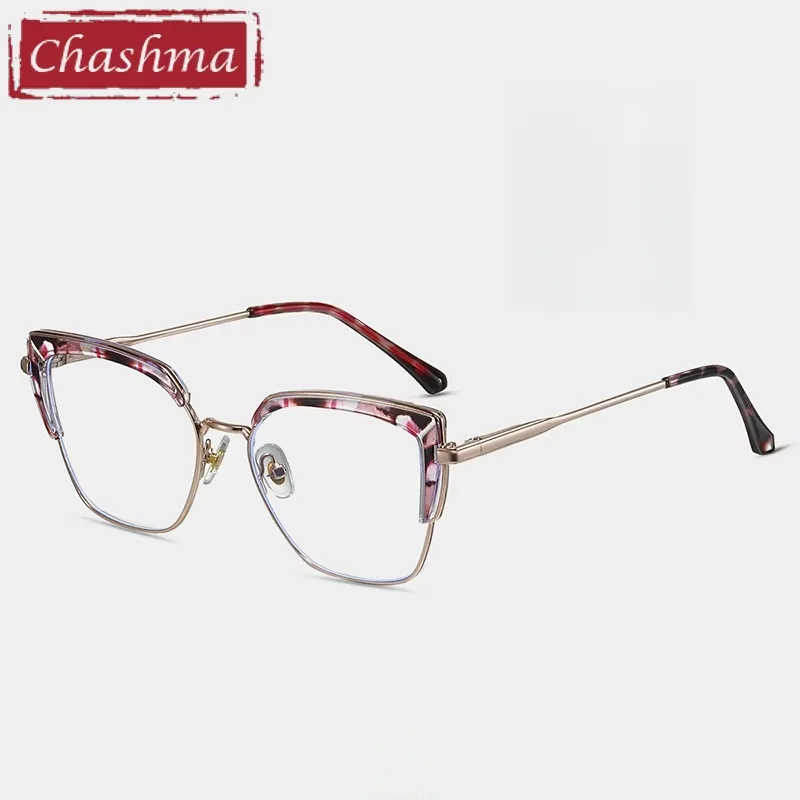 Chashma Prescription Glasses Women Cat Eye Retro TR90 Optical Eyeglasses Frames Spring Hinge Eyewear Myopia Reading Spectacles