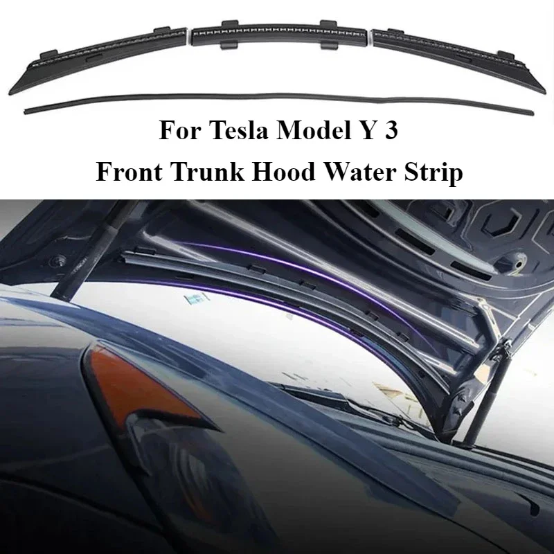 Front Trunk Hood Water Strip For Tesla Model Y 3 Frunk Water Seal Retaining Strips Rubber Air Vent Intake Protect Accessories