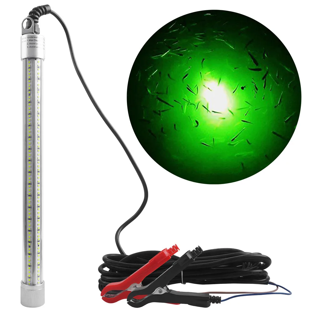 

80W Underwater Fishing Light Super Bright 7600 Lumens 12V LED Submersible Fishing Bait Finder Deep Drop Night Fishing Light