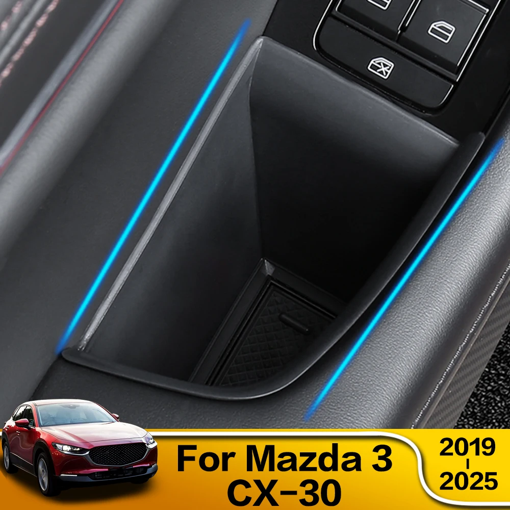 

2 Pcs For Mazda 3 2019 2020 2021 2022 2023 2024 2025 CX-30 2020-2024 2025 Car Door Storage Box Bag Handle Interior Accessories