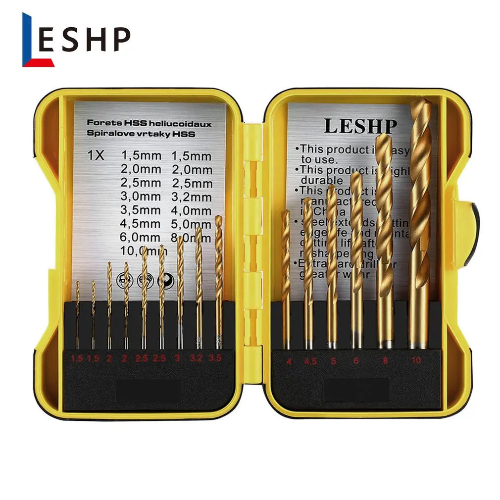 

15PCS Titanium Coated Cobalt Drill Bit Cutting Hard Stainless Steel Cast Ironn Alloy Steel Aluminum Zinc Alloy Durable