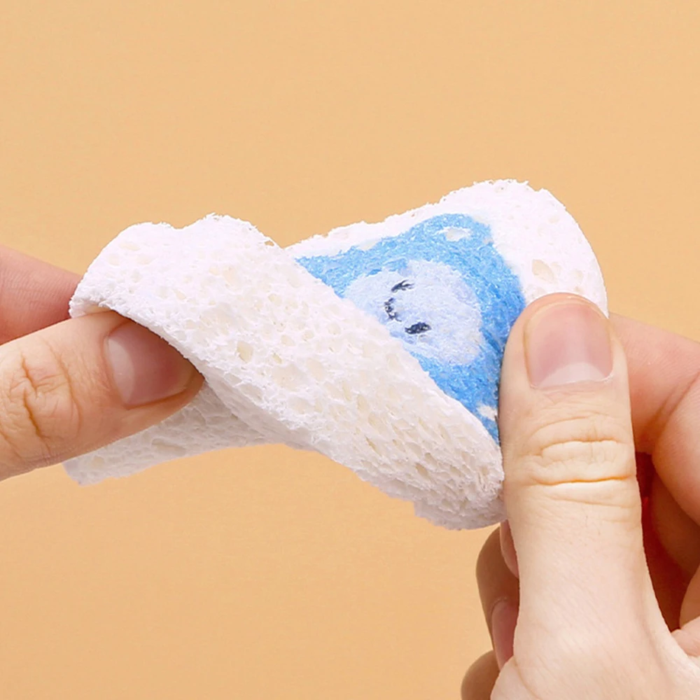 Kitchen Cleaning Sponges Wood Pulp Cotton Sponge Non Stick Compressed Rag Double Sided Pot Wipe Kitchen Sponge Cleaning Tools