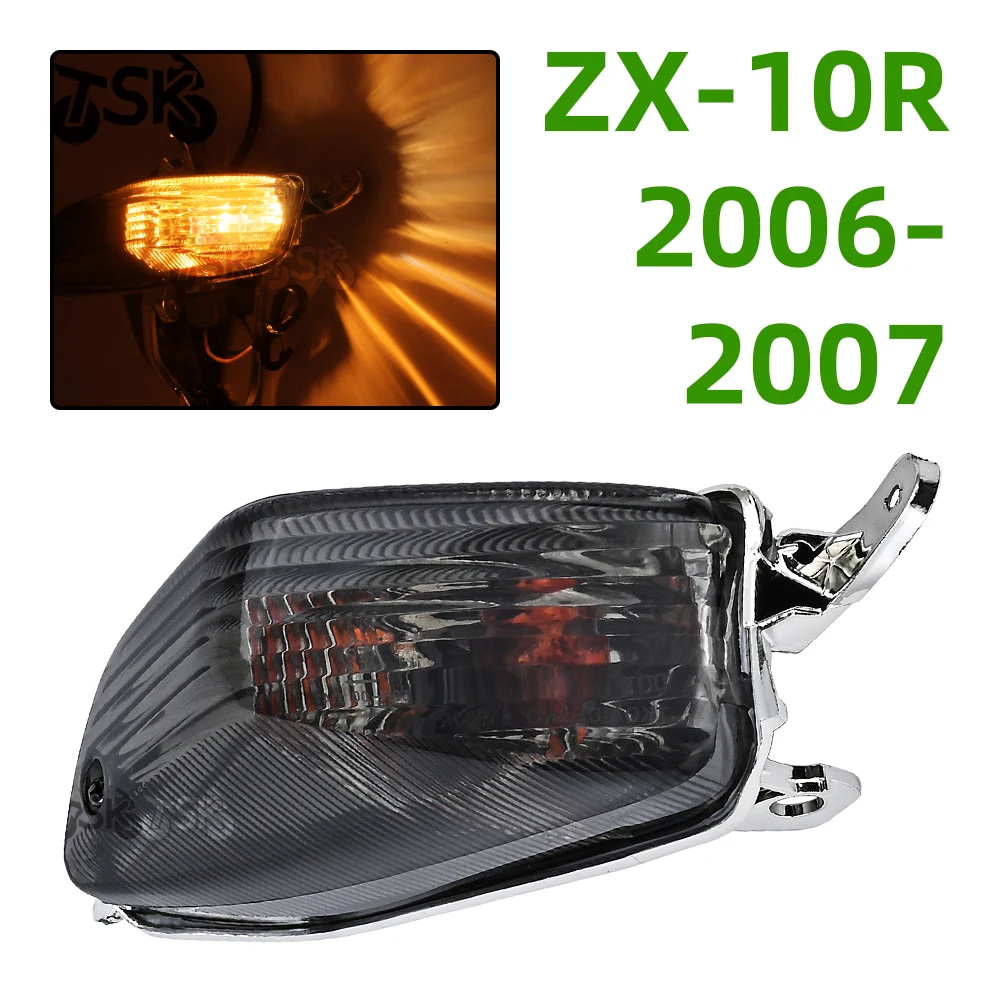 

Motorcycle Turn Signal Light Amber Flasher Rear Turn Signal Light For Kawasaki Ninja ZX14 ZZR1400 2006-2021 Moto Indicator Lamp