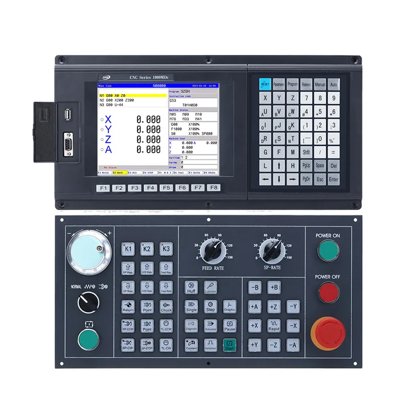 CNC Practical four axis CNC1000MDc-4 milling controller with new version Absolute servo system ATC umbrella for router