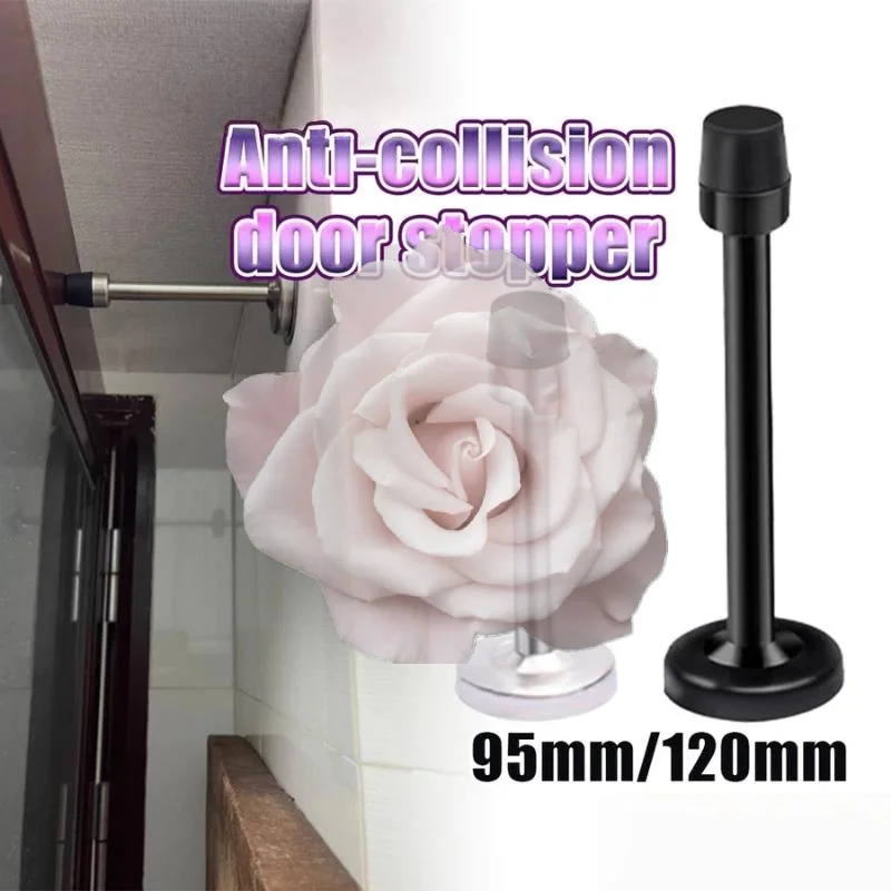 Popular Heavy Duty Stainless Steel Door Stop Holder Anti-Collision 95/120mm with Screws for Indoor Outdoor Door Protection