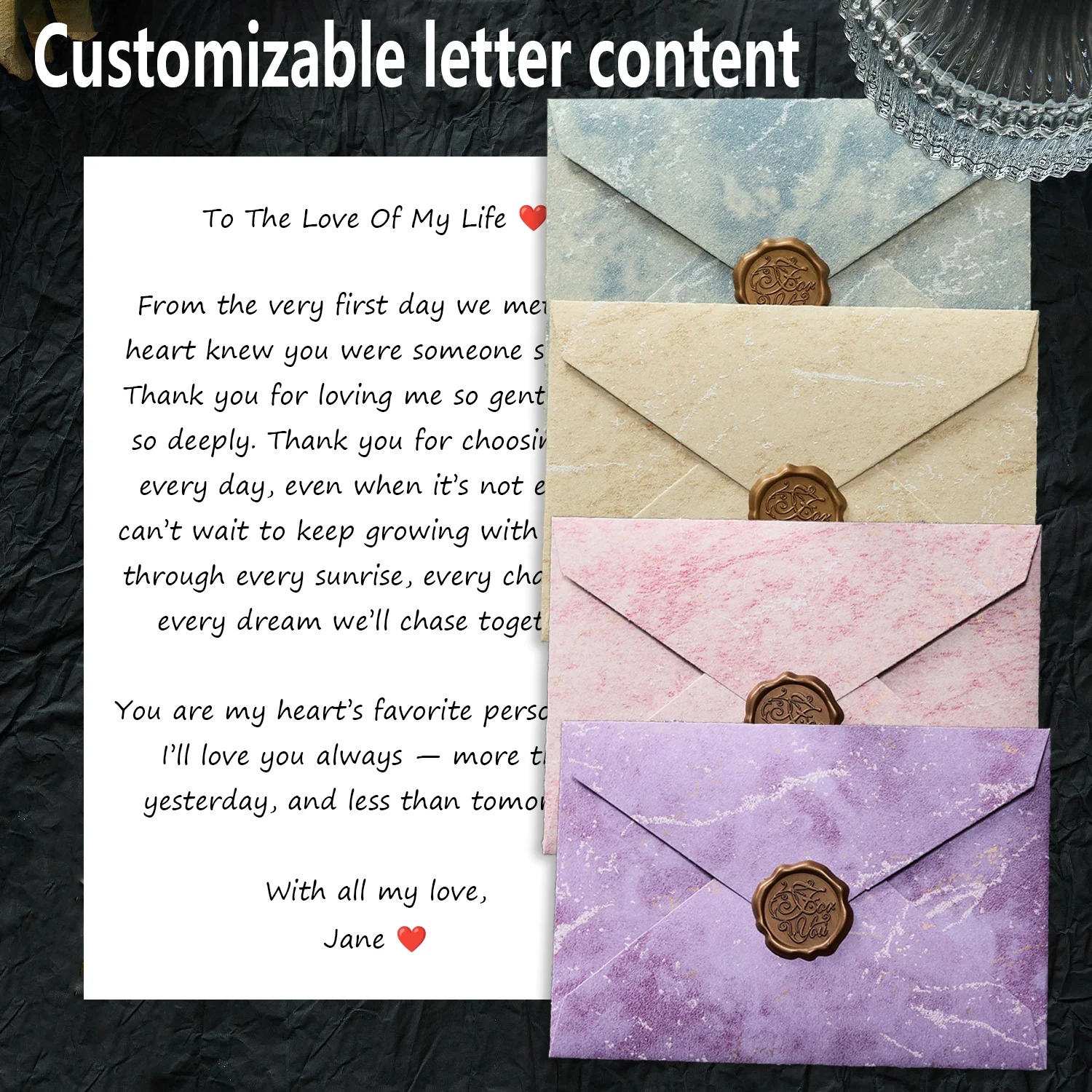 

DIY custom Valentine's Day letters and envelopes, friend blessing letters, company document printing, and mailing letters
