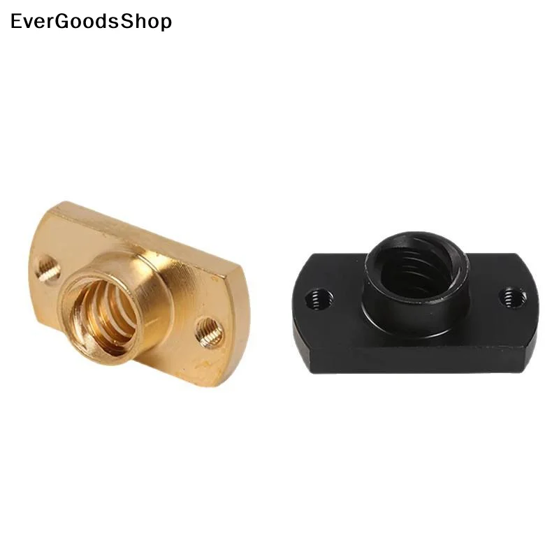 NewT8 Lead Screw Nut Pitch 2mm Lead 8mm Brass POM T8x8mm Flange Lead Screw Nut For CNC Parts Ender 3 CR10 3D Printer Accessories