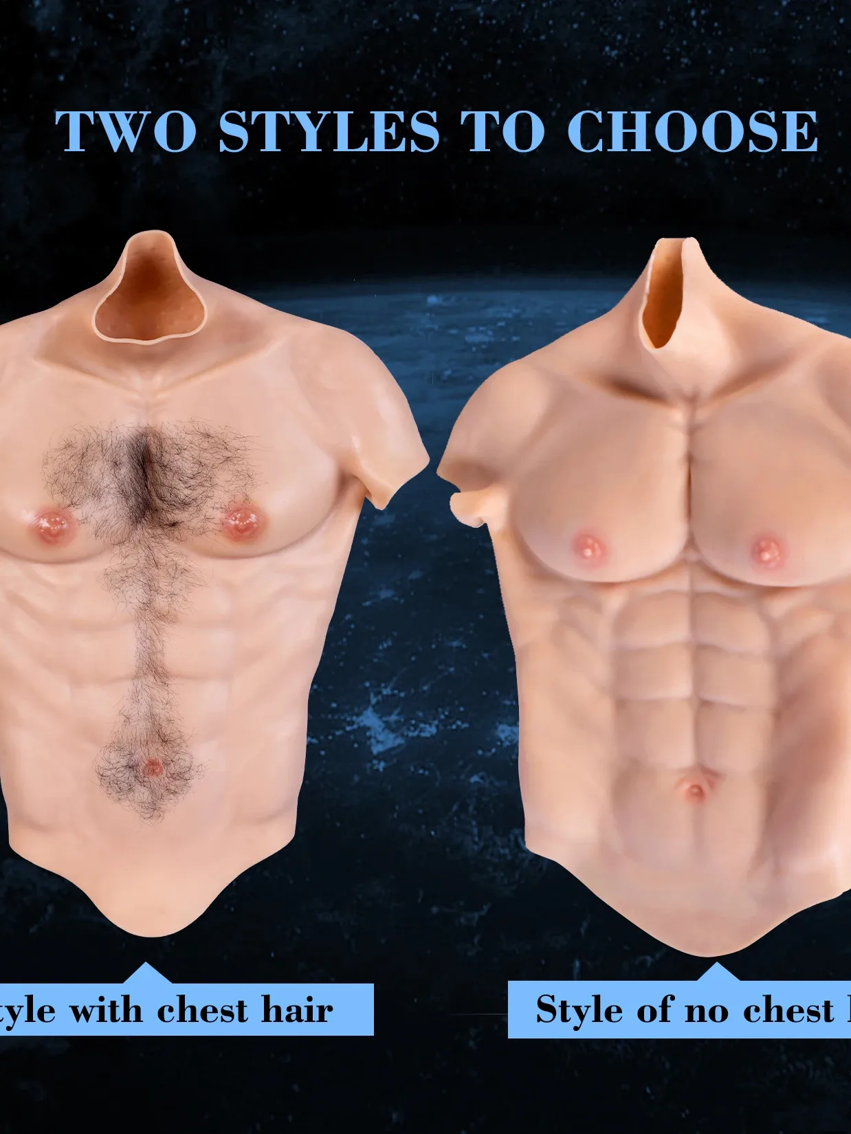 جديد اليدوية سيليكون العضلات الذكور الصدر سترة عضلات البطن عضلات واقعية ل تأثيري المتحولين جنسيا