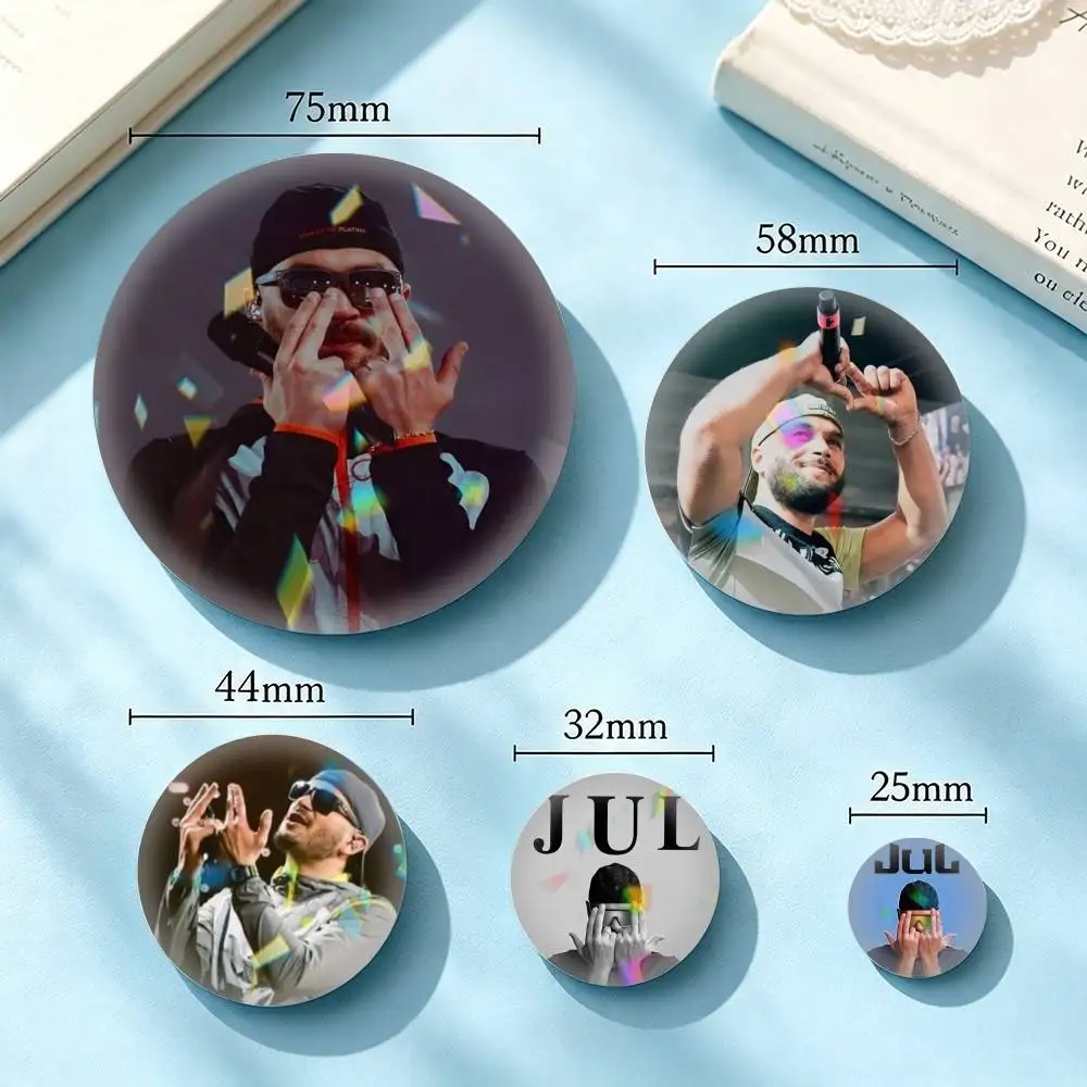 French R-Rap Jul 25mm 32mm 44mm 58mm 75mm Brooches Badges Pins for Accessories Gift