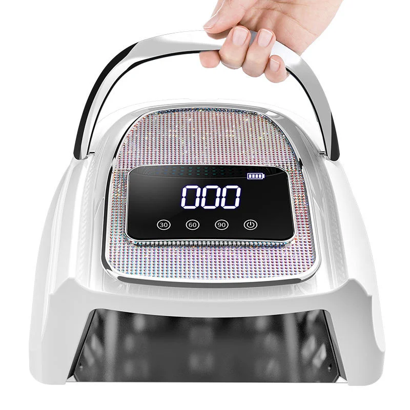 Portable Cordless UV LED Nail Lamp Rechargeable Automatic Gel Nail Dryer Quick-Dry Manicure Light with Plastic Base Tools