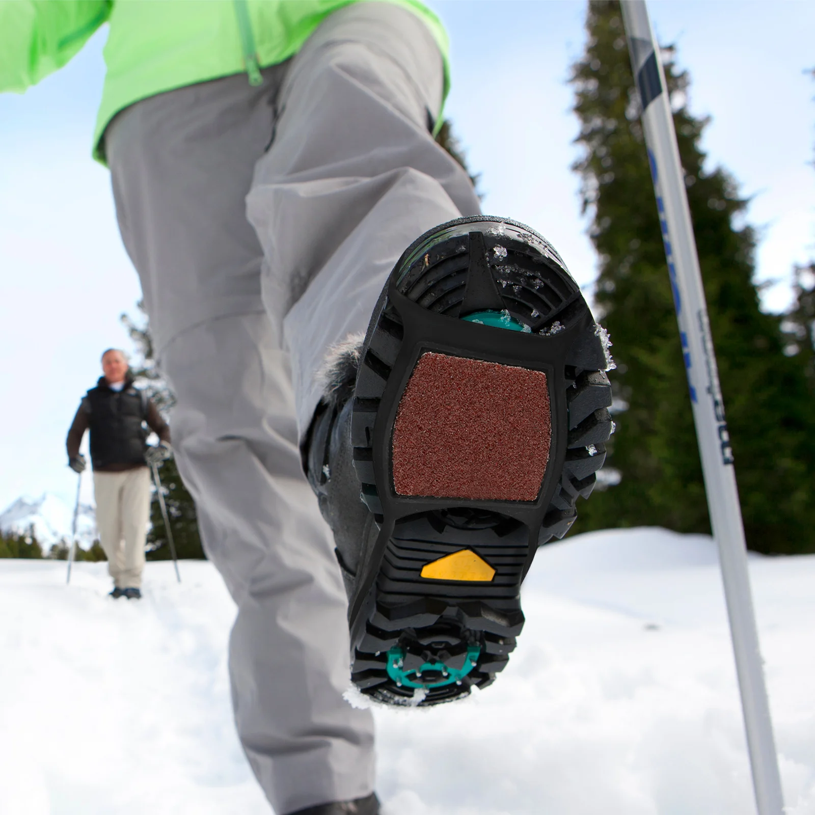 

2pcs Anti-Slip Shoes Cover Coarse Sand Crampons For Ice Snow Outdoor Traction Hiking Hunting Walking Climbing Accessories