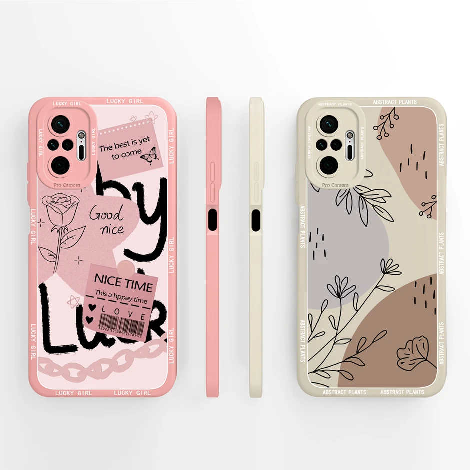 For Redmi Note 10 Pro Plus 4G 5G Cases Advanced Sense Flowers Silicone Shell For RedmiNote10 10Pro Plus 4G 5G Prevalent Fundas