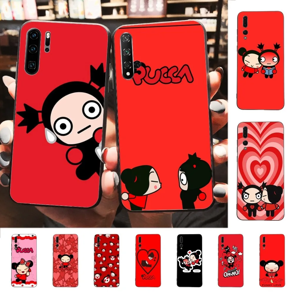 Cartoon P-Pucca G-Garu Phone Case For Huawei P 8 9 10 20 30 40 50 Pro Lite Psmart Honor 10 Lite 70 Mate 20lite