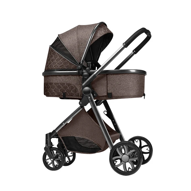 

Customized High Landscape Portable Folding Baby Carriages Two-Way Shock Absorber Can Sit and Lie Down