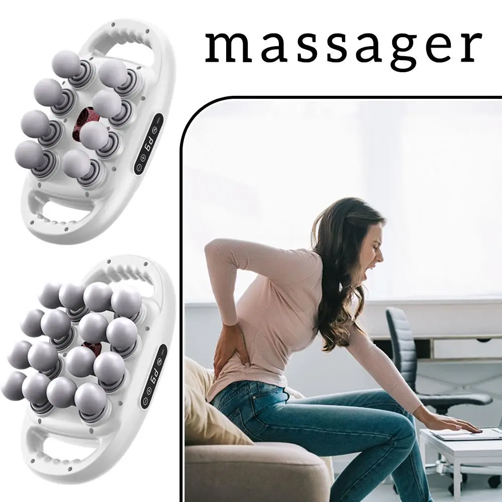 

16 Head Fascial Gun High Frequency Vibration Waist Back Leg Massager 30 Intensity Levels Ultra Quiet Operation