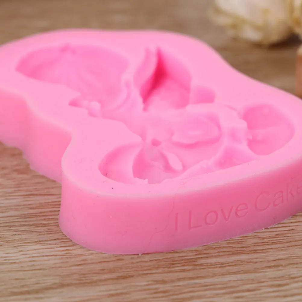 

3D Silicone Mold for Baking Marzipan Cake Decorations, Freezer Oven Safe Ice Tray Alternative, Easy Clean Pink