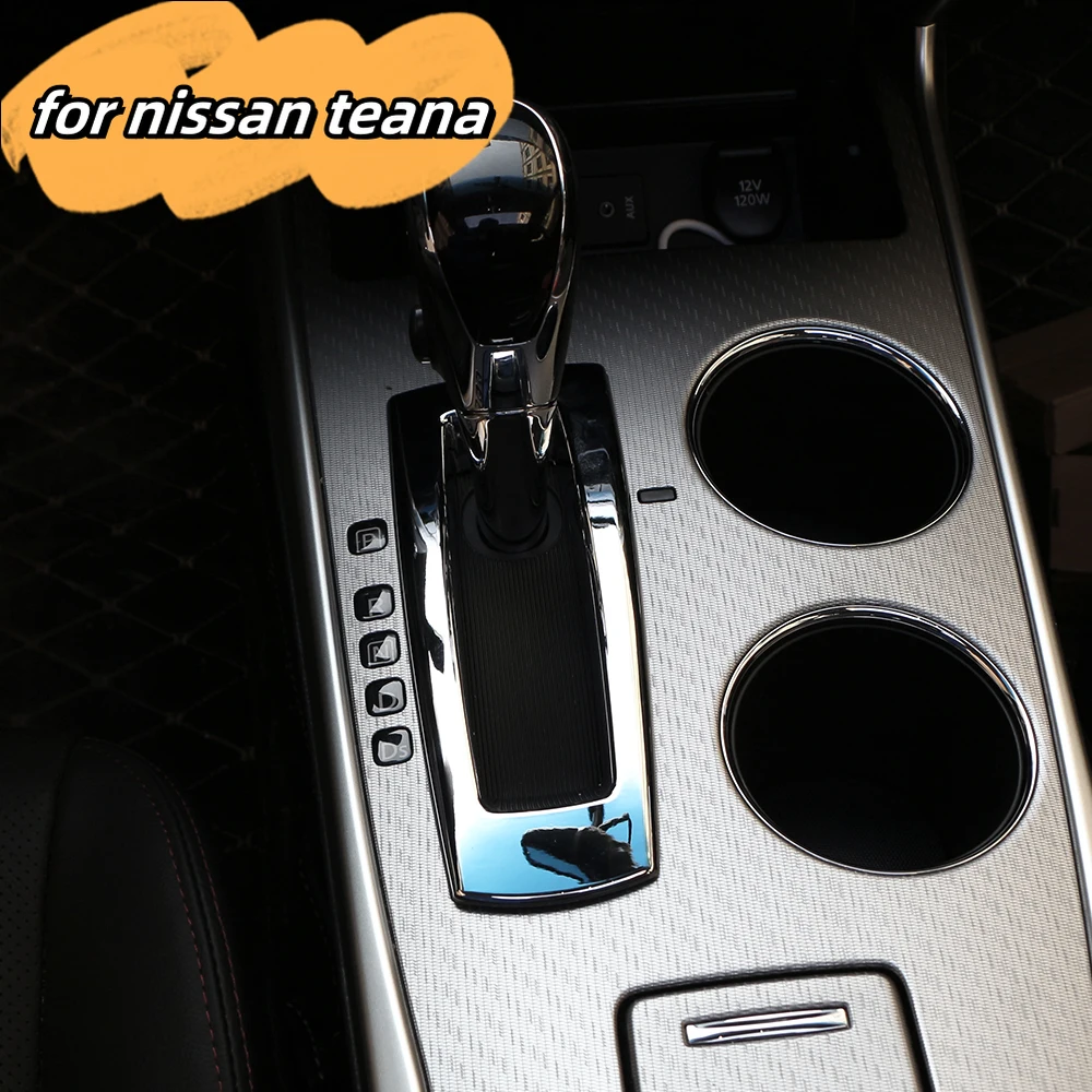 Car Chrome Gear Box Shift Panel Cover Trim Sticker for Nissan Teana Altima 2013 2014 2015 2016 2017 Auto Interior Accessories