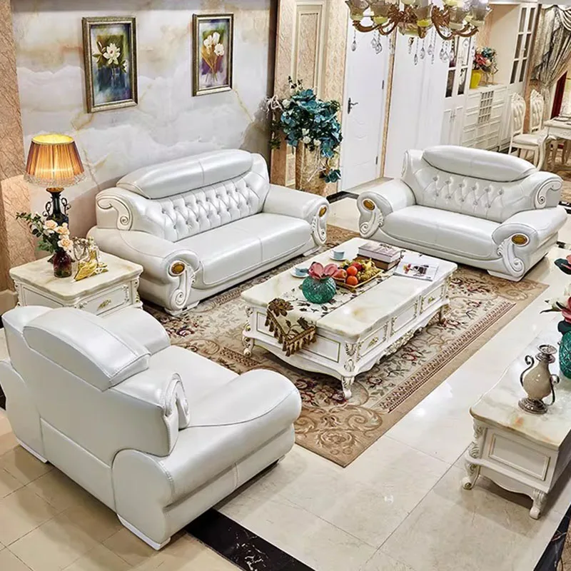 White Sectional Living Room Sofas Lazy Puffs Futon Nordic Leather Living Room Sofas Designer Single Muebles Trendy Furniture