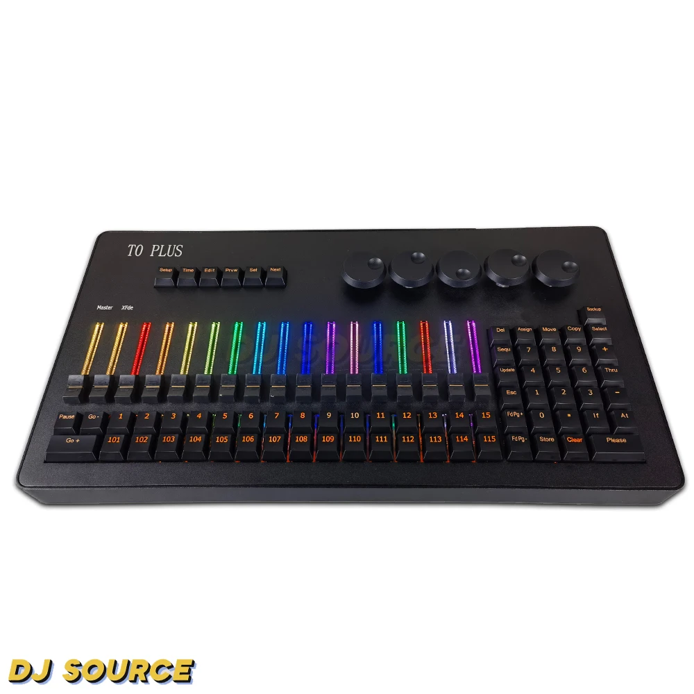 T0 Plus Mini Command Wing Backlight Fader Console Stage Lighting Controller DMX DJ Disco Party Control LED Moving Head Light