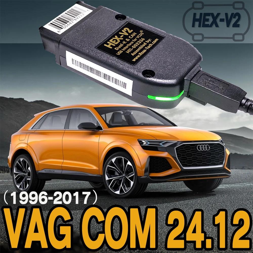 2025 New V24.7.1 VAG HEX V2 VAGCOM Interface For VAG COM  VW-AUDi Professional Scan Code Upgrade Hardware AUTO COM VCDS TOOL