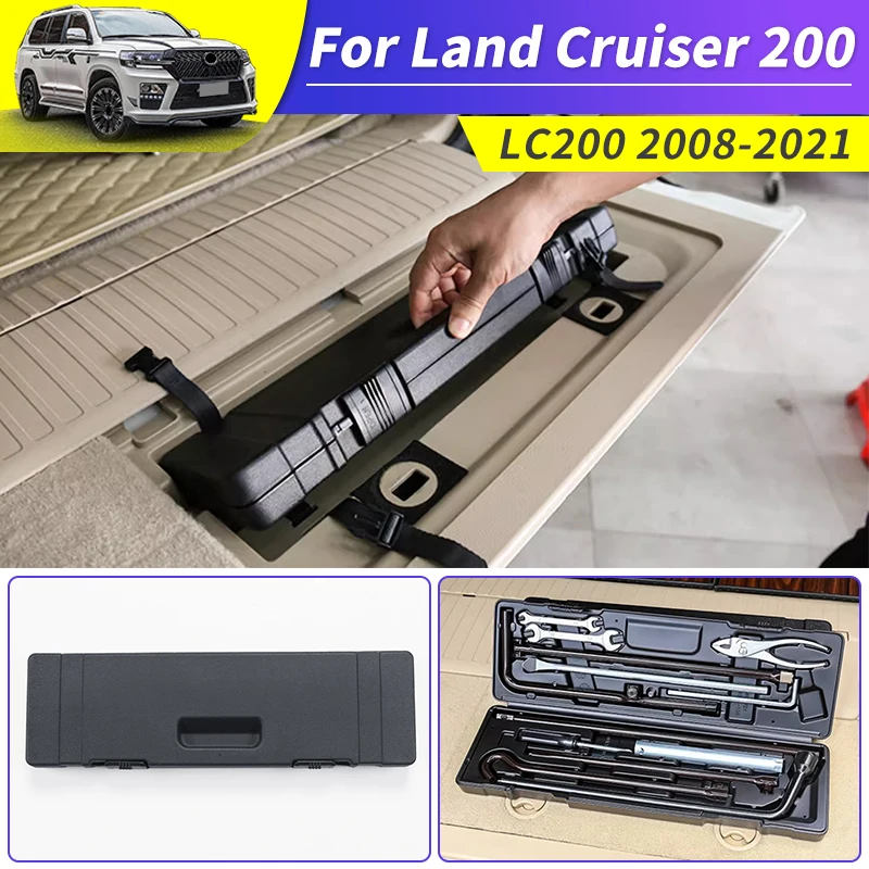 

For 2008-2021 Toyota Land Cruiser LC 200 Tailgate Trunk Emergency Toolbox LC200 Fj200 Interior Upgraded Accessories Modification