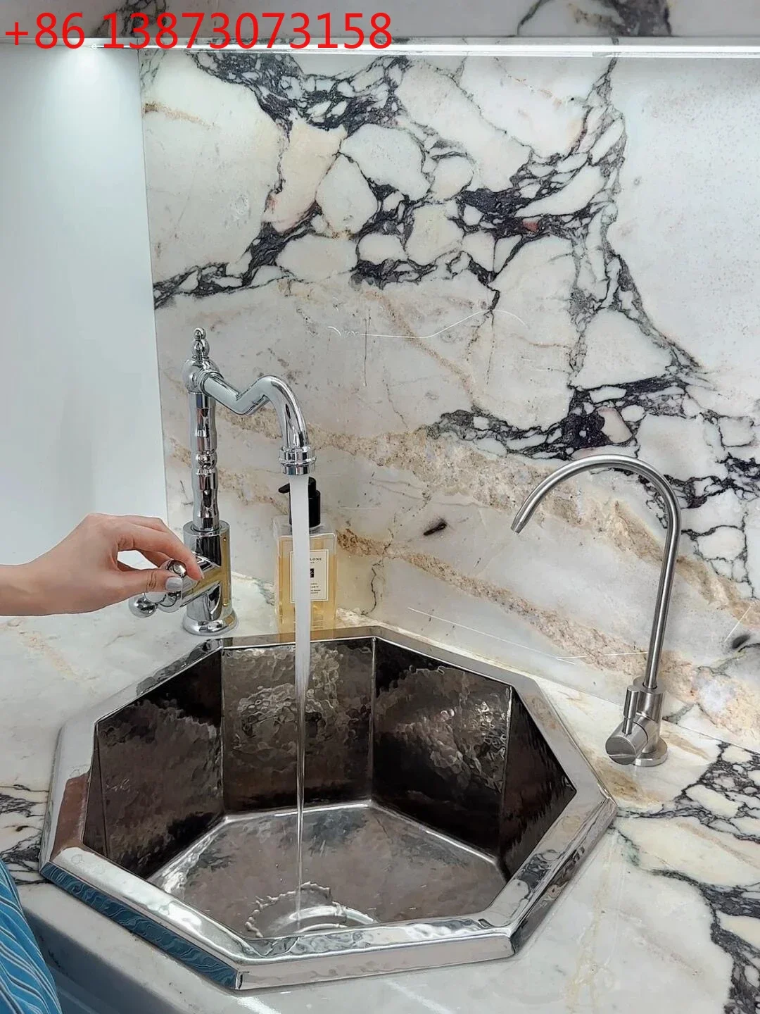 All-copper wash basin, island high-end sink, under-counter basin embedded washbasin