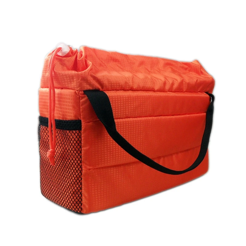 Waterproof Insert Partition Dslr Camera Bag Shockproof Padded Protector Cover Case(Orange)