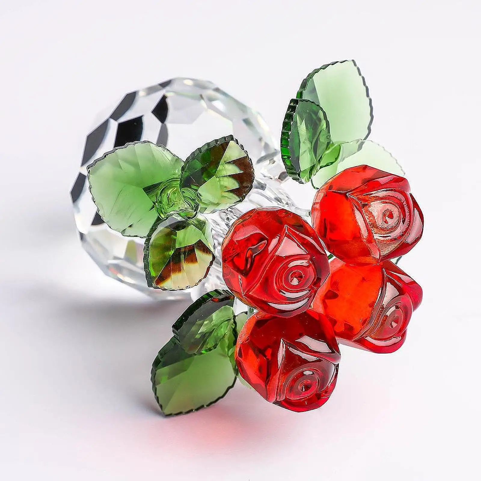 

Хрустальная роза: Декоративное украшение для дома и стола, хрустальная скульптура ручной работы из стекла, подарок на день рождения для мужа, парня, женщины