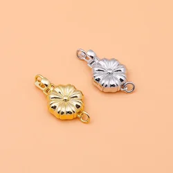 S925 Sterling Silver DIY Jewelry Accessories Flower Insert Buckle Bracelet Necklace Connection Buckle Hand Beaded Material