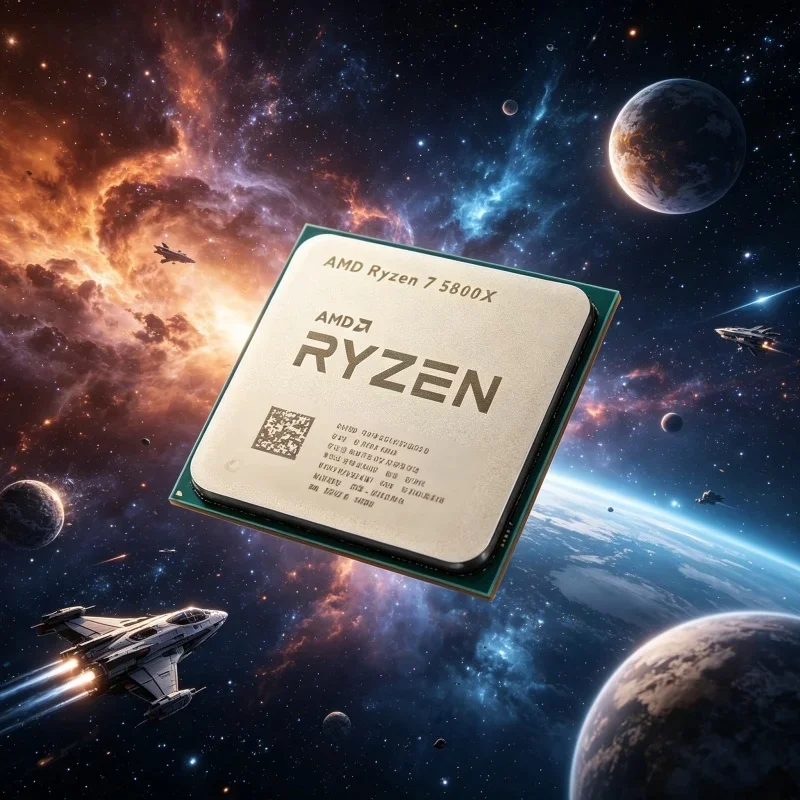 CPU para Juegos de Escritorio AMD Ryzen 7 5800X R7 5800X Desbloqueado Premium, 8 Núcleos, 16 Subprocesos, 3.8GHz, Socket AM4, Sin Embalaje